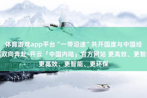 体育游戏app平台“一带沿途”共开国度与中国经济营业扫尾双向