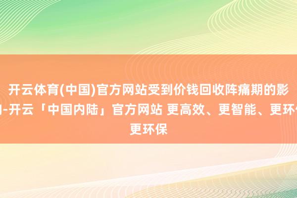 开云体育(中国)官方网站受到价钱回收阵痛期的影响-开云「中国