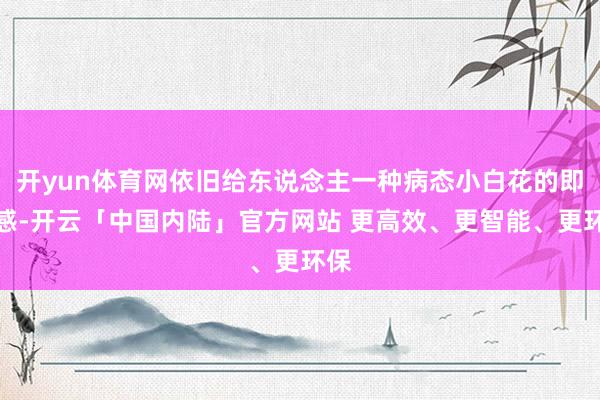 开yun体育网依旧给东说念主一种病态小白花的即视感-开云「中国内陆」官方网站 更高效、更智能、更环保