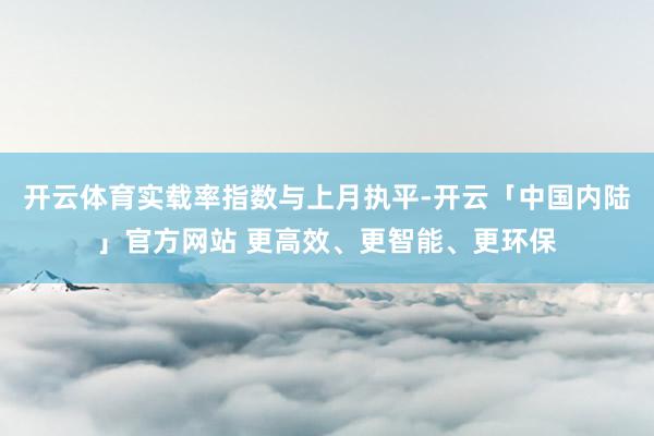 开云体育实载率指数与上月执平-开云「中国内陆」官方网站 更高