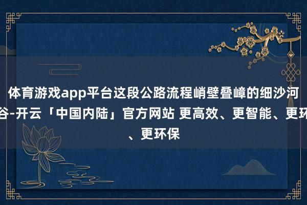 体育游戏app平台这段公路流程峭壁叠嶂的细沙河峡谷-开云「中国内陆」官方网站 更高效、更智能、更环保