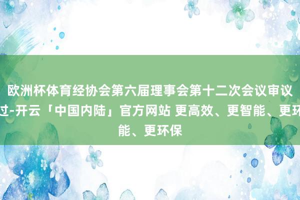 欧洲杯体育经协会第六届理事会第十二次会议审议通过-开云「中国内陆」官方网站 更高效、更智能、更环保